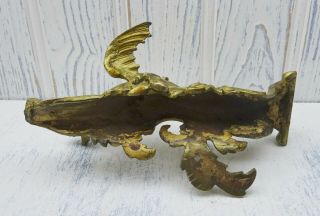 Antique French gilt bronze ormolu dragon mounts,  furniture adornments 10