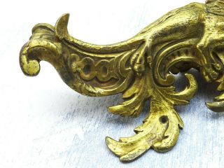 Antique French gilt bronze ormolu dragon mounts,  furniture adornments 9