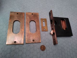 Sliding Pocket Door Lock Single Recessed Pulls Restored 2