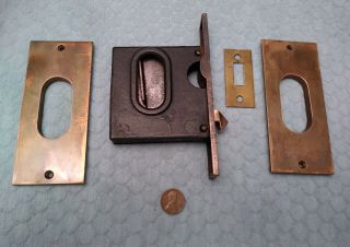 Sliding Pocket Door Lock Single Recessed Pulls Restored 3
