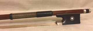 Vintage Karl Meisel Violin Bow Germany Eight Sided Shaft Circa 1930 2