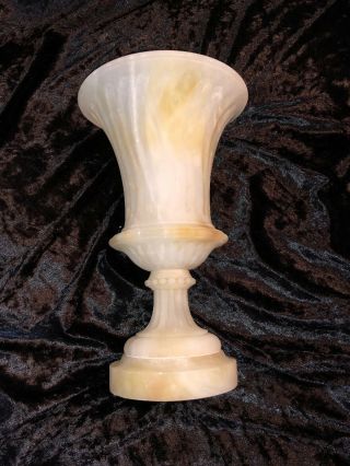 Glass Alabaster Glass Vase/urn 11 1/2 " - Italy 2292 - Vintage