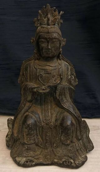Antique Chinese Bronze Buddha - Possibly Ming Or Qing Dynasty