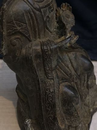 Antique Chinese Bronze Buddha - Possibly Ming Or Qing Dynasty 2