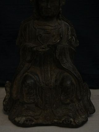 Antique Chinese Bronze Buddha - Possibly Ming Or Qing Dynasty 3