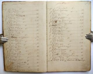 LAKE WINNIPESAUKEE NH BLACKSMITH SHOP Handwritten Ledger/Work Diary RARE 1845 12