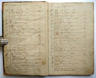 LAKE WINNIPESAUKEE NH BLACKSMITH SHOP Handwritten Ledger/Work Diary RARE 1845 3