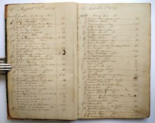 LAKE WINNIPESAUKEE NH BLACKSMITH SHOP Handwritten Ledger/Work Diary RARE 1845 4