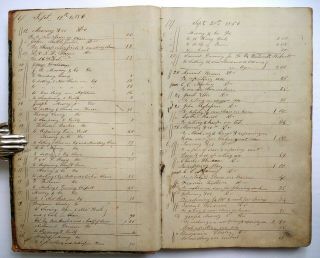 LAKE WINNIPESAUKEE NH BLACKSMITH SHOP Handwritten Ledger/Work Diary RARE 1845 5