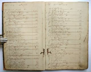 LAKE WINNIPESAUKEE NH BLACKSMITH SHOP Handwritten Ledger/Work Diary RARE 1845 6