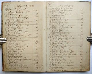 LAKE WINNIPESAUKEE NH BLACKSMITH SHOP Handwritten Ledger/Work Diary RARE 1845 9