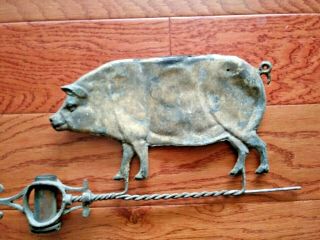 Vintage Large Antique Pig Weather vane Directional 23 