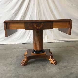 Danish Biedermeier Style Birchwood Dropleaf table 11