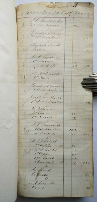 FREDERICK COUNTY MARYLAND Brunswick MD Antique Handwritten Store Ledger 1877 4
