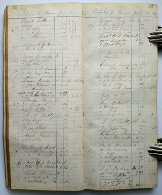 FREDERICK COUNTY MARYLAND Brunswick MD Antique Handwritten Store Ledger 1877 8