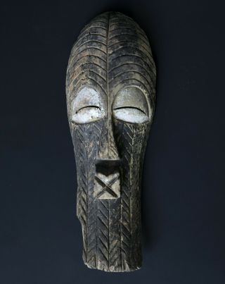 Tribal Songye African Mask Kifwebe Congo Antique Vintage Primitive 1