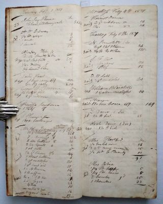 ANTIQUE HANDWRITTEN STORE LEDGER Epping Rockingham County Hampshire NH 1839 3