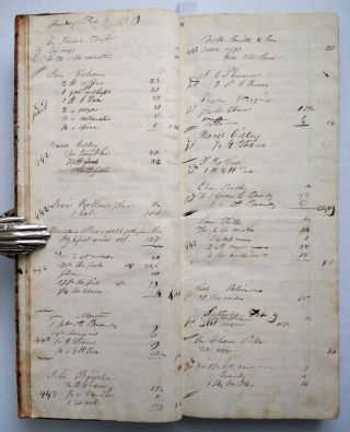 ANTIQUE HANDWRITTEN STORE LEDGER Epping Rockingham County Hampshire NH 1839 4