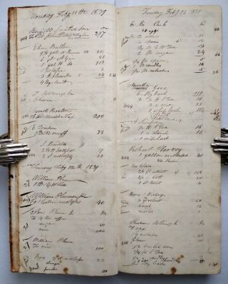 ANTIQUE HANDWRITTEN STORE LEDGER Epping Rockingham County Hampshire NH 1839 6
