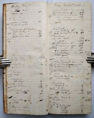 ANTIQUE HANDWRITTEN STORE LEDGER Epping Rockingham County Hampshire NH 1839 7