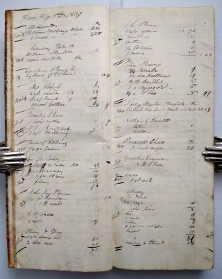 ANTIQUE HANDWRITTEN STORE LEDGER Epping Rockingham County Hampshire NH 1839 8