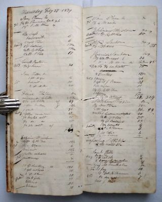 ANTIQUE HANDWRITTEN STORE LEDGER Epping Rockingham County Hampshire NH 1839 9