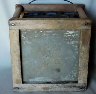 Antique American Foot Warmer 18th / 19th c punched Pierced Tin star deorations 9