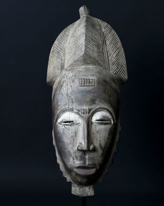 Tribal Baule African Mask Ivory Coast Baoulé Antique Vintage Primitive Baoulé 1