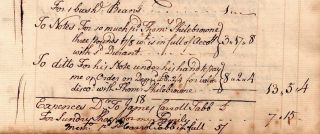 1740,  Cornelius Waldo,  Boston Grog House,  ledger sheet,  of negro boy 5