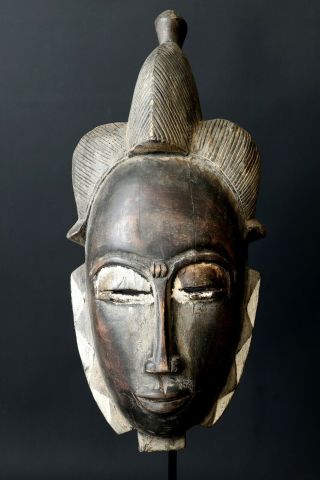 Tribal Baule African Mask Ivory Coast Baoulé Antique Vintage Primitive Baoulé 2