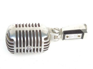 VINTAGE SHURE MODEL 55S UNIDYNE DYNAMIC MICROPHONE MADE IN USA RETRO ELVIS MIC 3