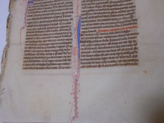 ,  Rare,  Wonderful Latin Vellum Manuscript Medieval Bible England 1260 3