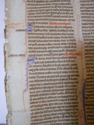 ,  Rare,  Wonderful Latin Vellum Manuscript Medieval Bible England 1260 6