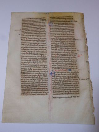 ,  Rare,  Wonderful Latin Vellum Manuscript Medieval Bible England 1260 9