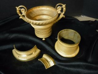 Top Quality Gilt Bronze Pendule A Cercles Clock Case Parts Horizontal Dial Vase