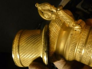 Top Quality Gilt Bronze Pendule A Cercles Clock Case Parts Horizontal Dial vase 4