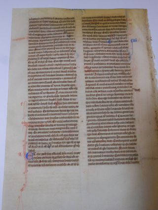 ,  Rare,  Wonderful Latin Vellum Manuscript Medieval Bible England 1260 12