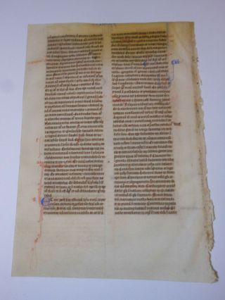 ,  Rare,  Wonderful Latin Vellum Manuscript Medieval Bible England 1260 9