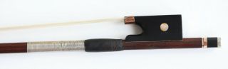 old french violin bow C.  Thomassin a Paris gold mounted ca.  1910,  certificate 3