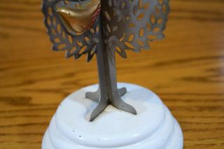 Vintage Steel Tree Of Life Tin Bird Primitive Jewelry Earring Holder Folk Art 9