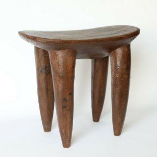 Vintage Hand Carved Wooden African Tribal Senufo Stool Senoufo Large 2