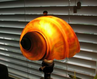 Stunning Antique Art Nouveau Deco Nautilus Pearlescent Sea Shell Lamp Shade 4