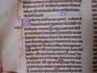 ,  Rare,  2 Consecutive Latin Vellum Manuscripts Medieval Bible England 1260