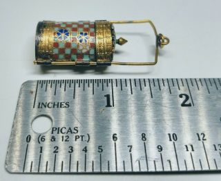 Antique 1920s Chinese 14K Gold and Enamel Trinket Box Pendant 8