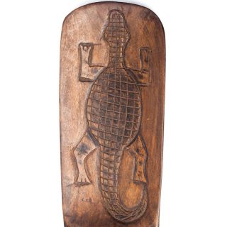 Vintage Hand Carved Wooden African Tribal Reclining Chair Crocodile 2