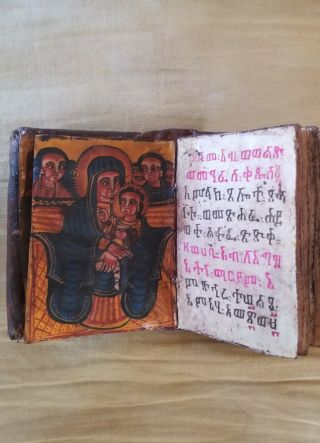 Antique Ethiopian Bible Psalms Coptic Manuscript Handwritten In Ge 