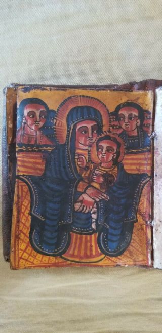 Antique Ethiopian Bible Psalms Coptic Manuscript Handwritten in Ge ' ez on Vellum 2