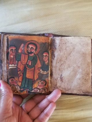 Antique Ethiopian Bible Psalms Coptic Manuscript Handwritten in Ge ' ez on Vellum 5