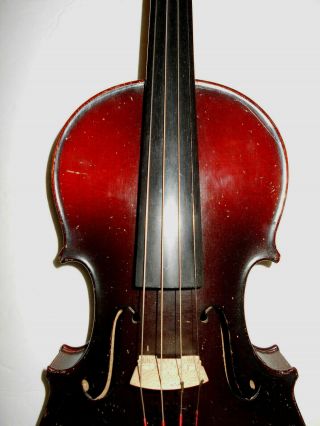 Vintage Antique Old German 2 Pc.  Curly Maple Back Full Size Violin 5
