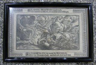 Antique German Woodblock Print 17thc Bible Old Testament Martin Luther